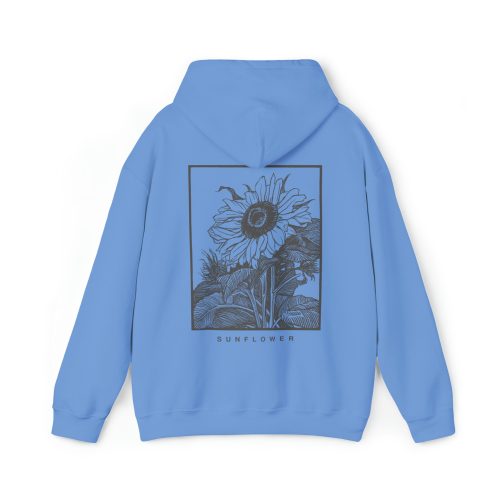 Sunflower Hoodie – Vintage Back Print Sweatshirt, Aesthetic Fine Art Graphic Hoodie, Cozy Unisex Pullover - Image 5