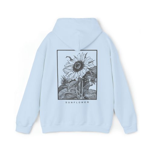Sunflower Hoodie – Vintage Back Print Sweatshirt, Aesthetic Fine Art Graphic Hoodie, Cozy Unisex Pullover - Image 7